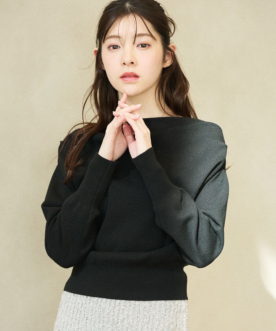 [預購] COCO DEAL 垂墜感一字領針織衫