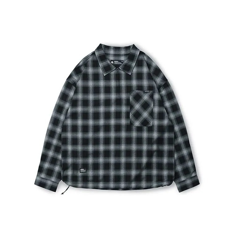 B-SIDE URBAN PLAID PULLOVER SHIRT