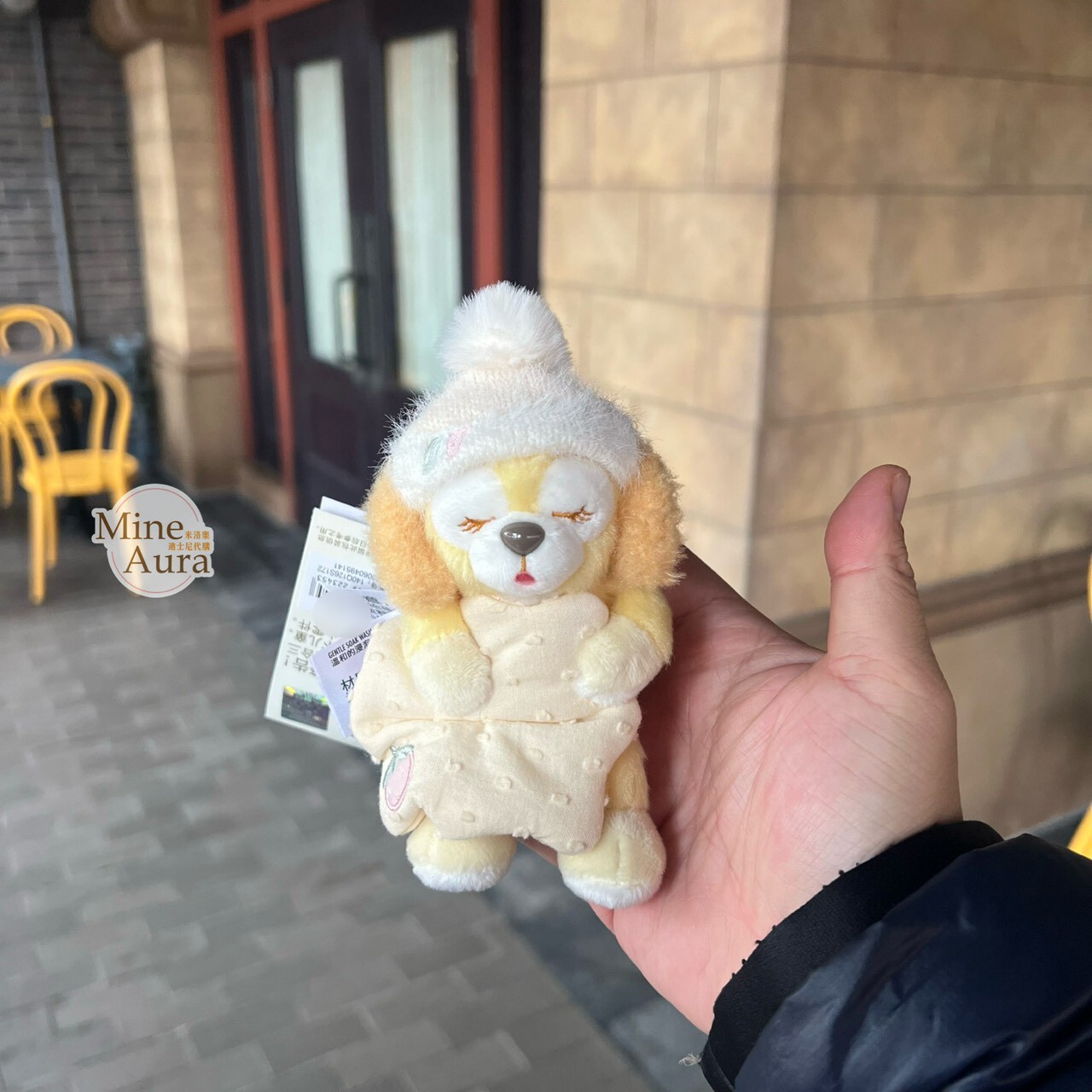 達菲 Duffy 與好友們 軟軟的夢系列 可琦安 餅乾 CookieAnn 絨毛 鑰匙圈 吊飾 -上海迪士尼樂園