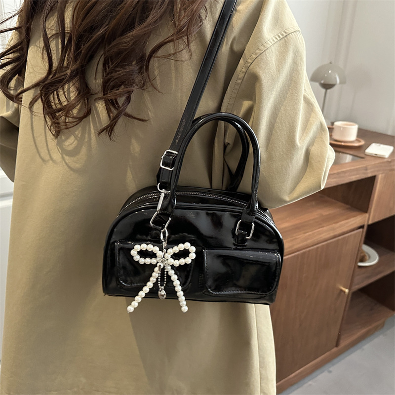 Korean-Style Boston Handheld & Crossbody Bowling Bag