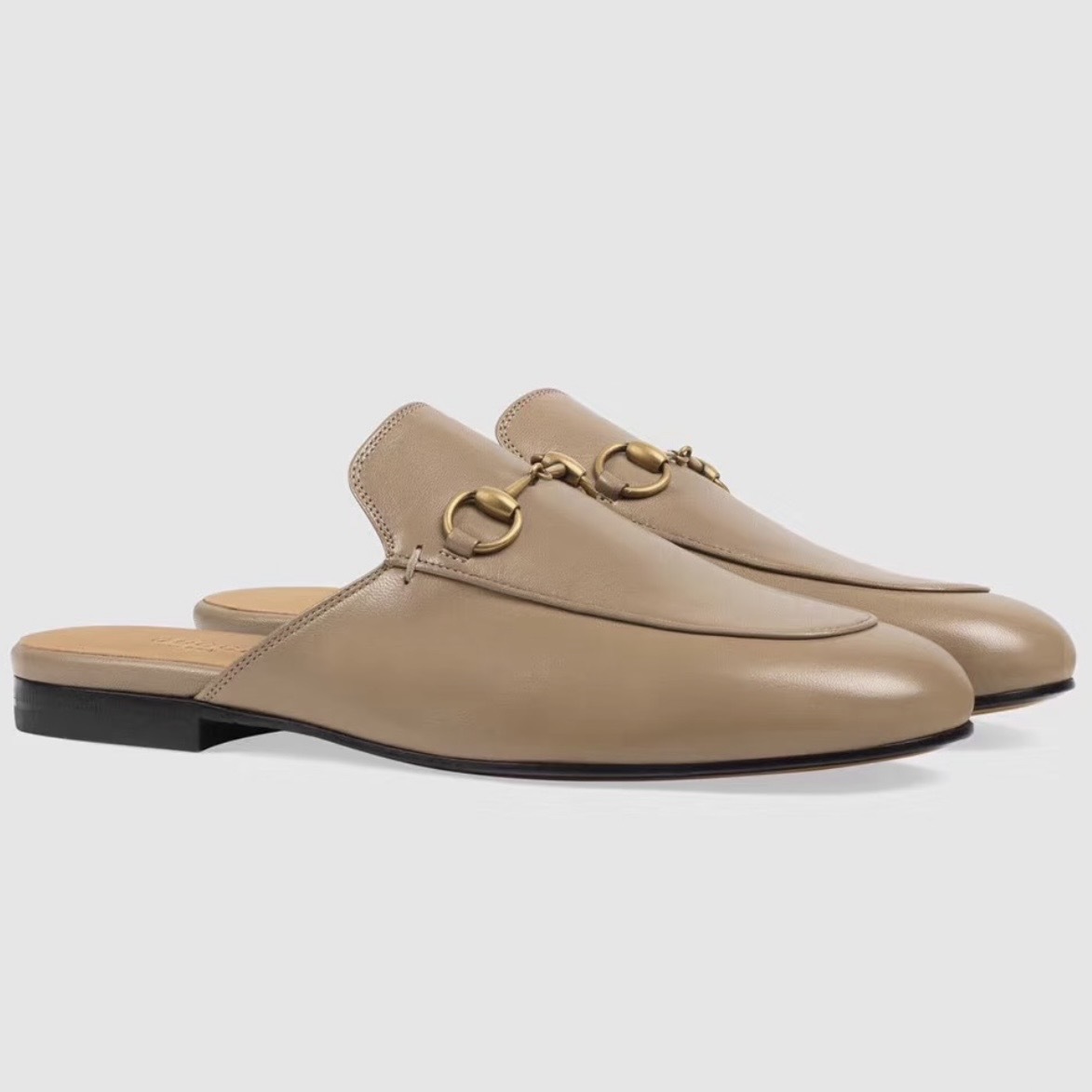 Gucci Princetown slippers beige grey size 36