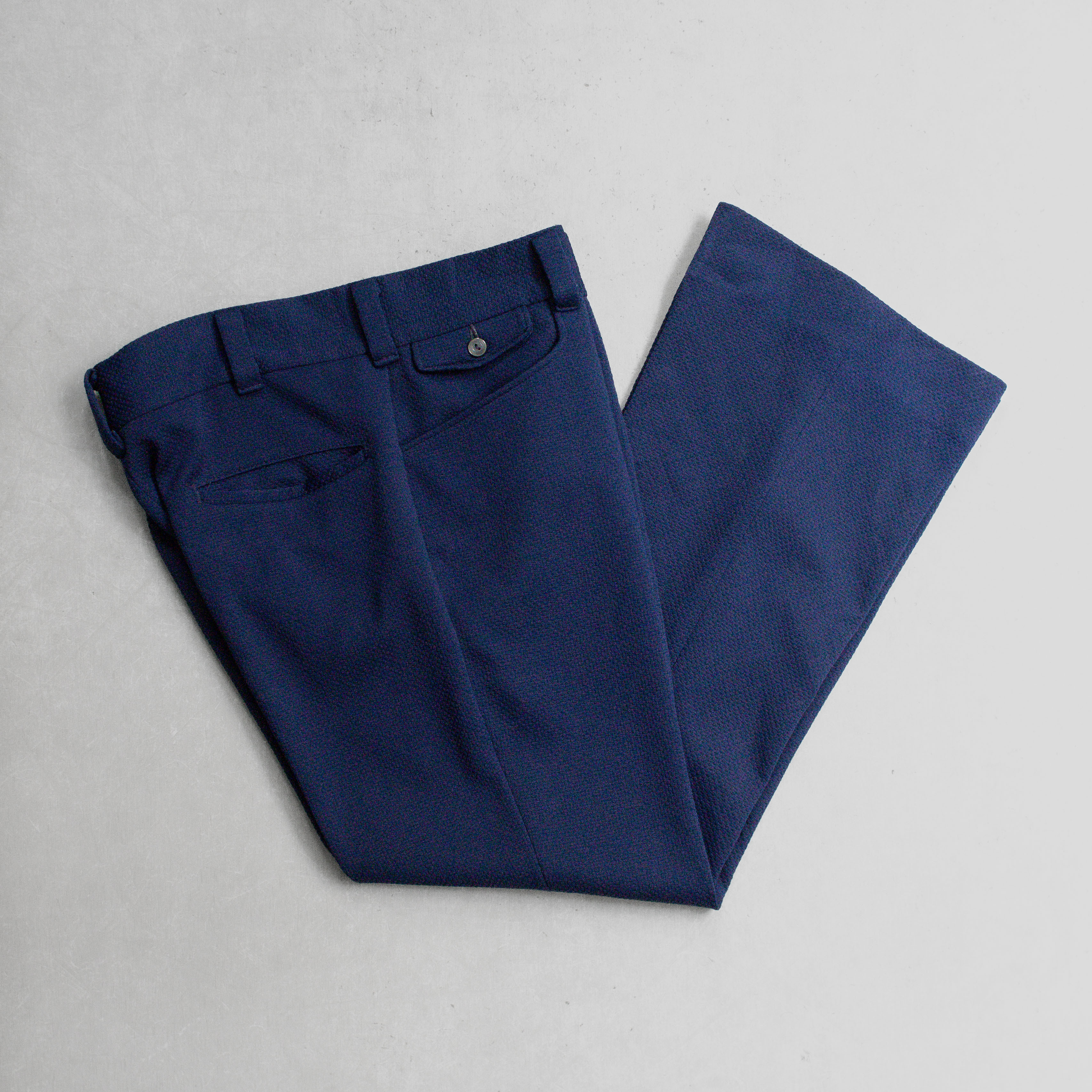 70-80S VINTAGE BELL SLACKS 美國 深藍 靴型 西裝 長褲