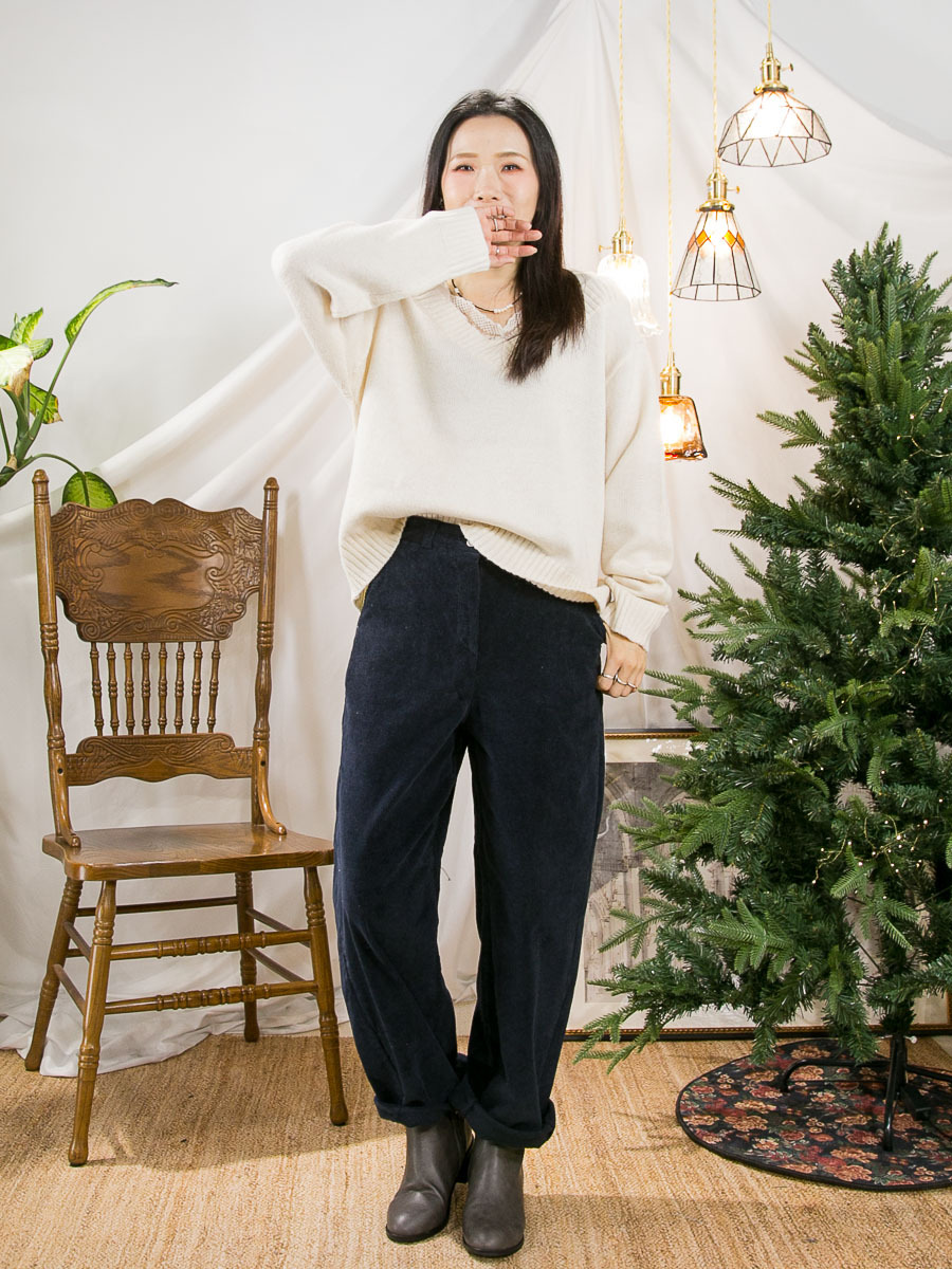 ⬇️開倉低至半價😱FINALSALE📣V領邊LACE．領位開口．毛毛冷料TOP【不設退換】