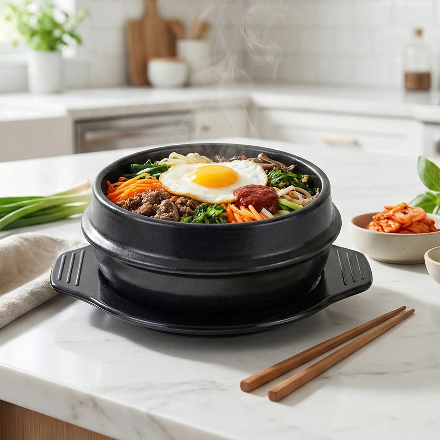 韓國 陶鍋 H4 16cm寬 (加贈底盤)