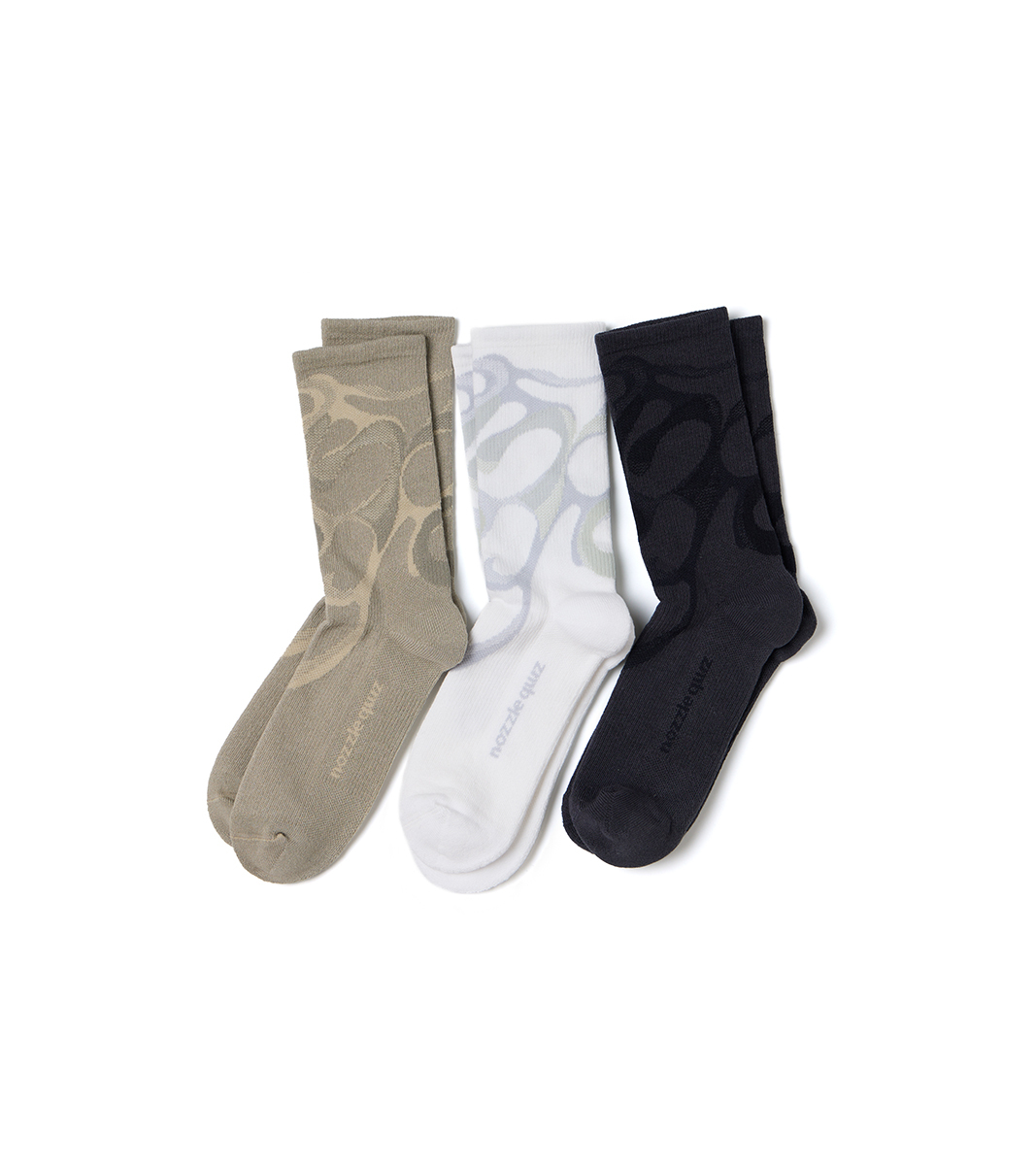 nozzle quiz®｜Misty 中筒休閒襪 (霧白/霧黑/霧沙)