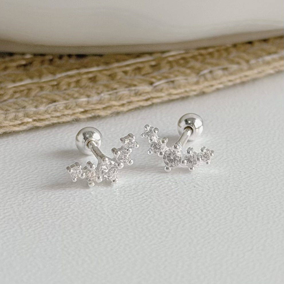 Y268排鑽流星純銀鎖針