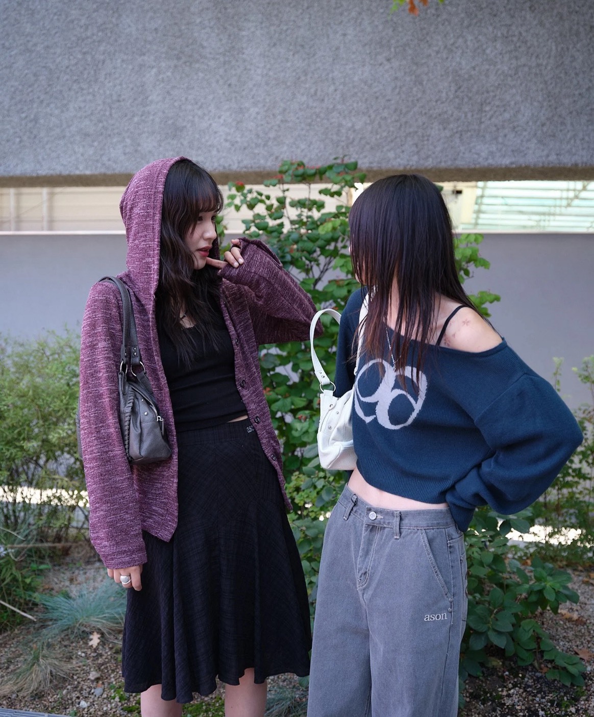 ason圓領針織上衣