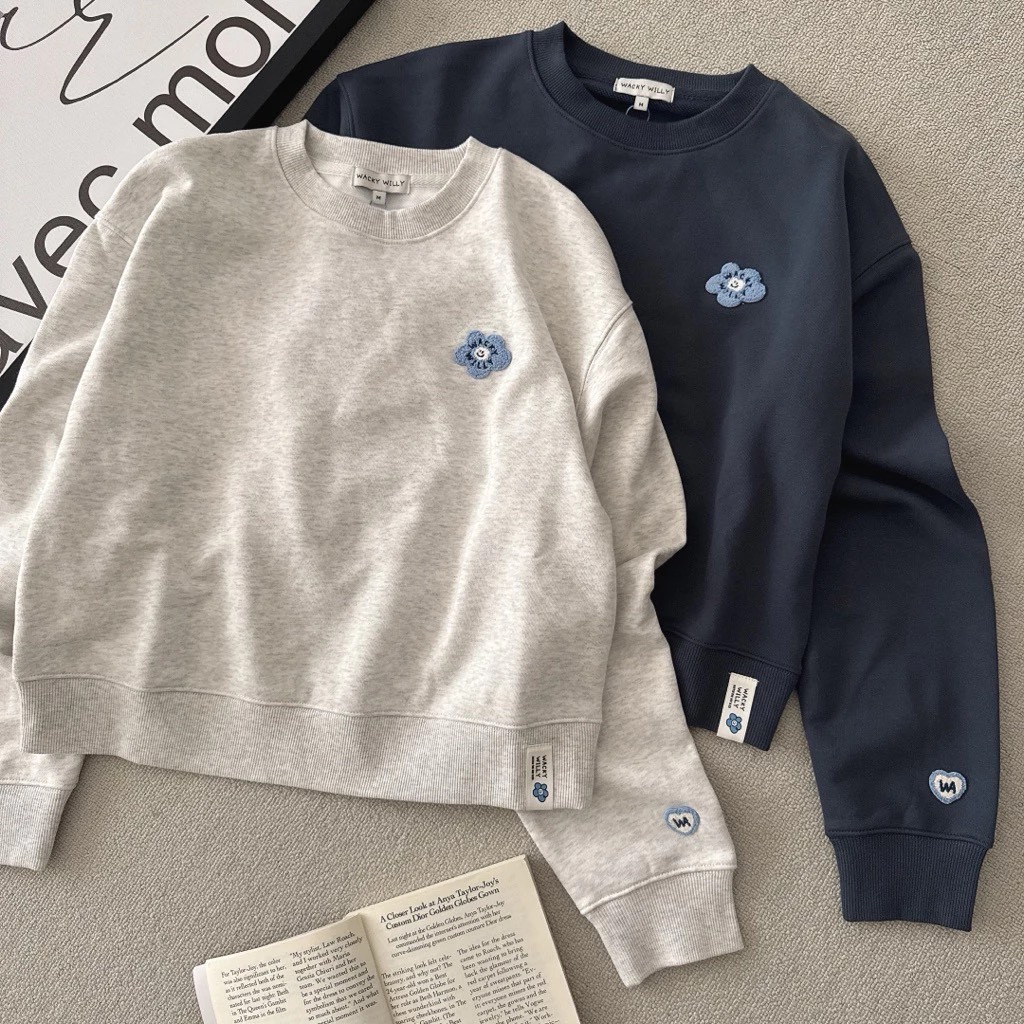 Wacky willy左胸毛巾繡小花大學T WA2503CR51