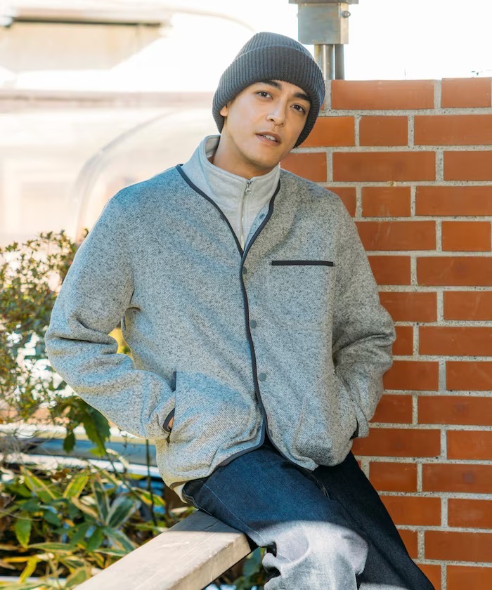 日本 Freak's Store Relaxed Fit Knit Fleece Cardigan