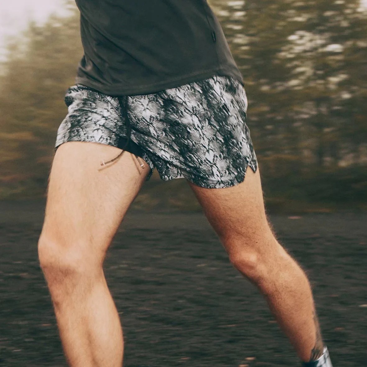 charbon】PYTHON PATTERN 7 POCKETS RACING SHORTS・WHITE