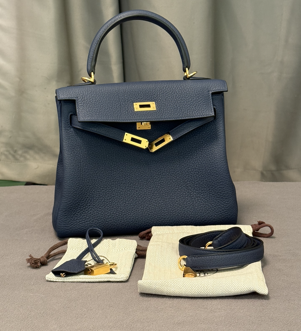 Hermès Kelly 25 深藍色（Navy Blue）｜全新 Full Set｜極罕有現貨｜收藏級經典手袋