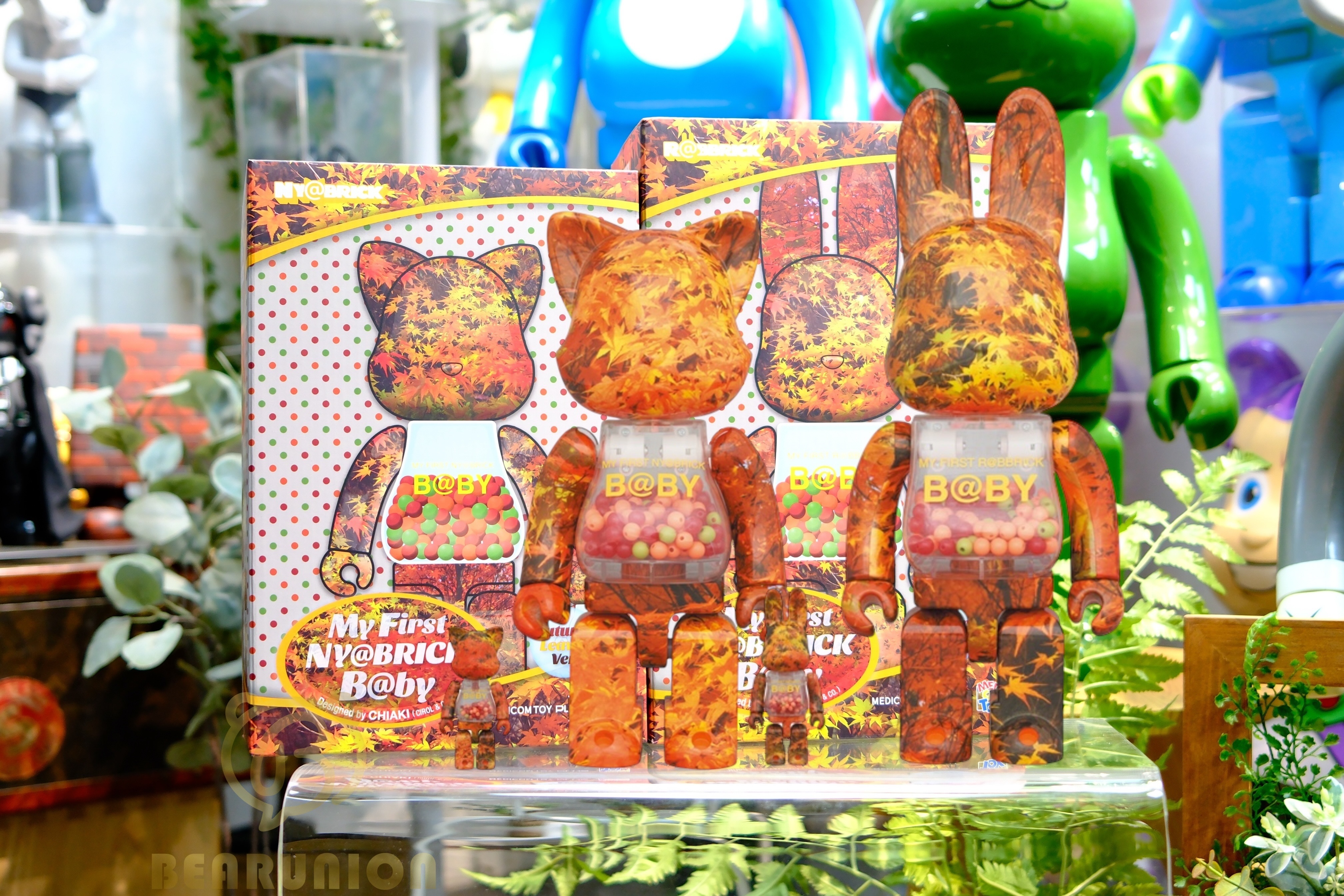 🥇現貨🥇Bearbrick 400% 100% MY FIRST R@BBRICK B@BY NY@BRICK AUTUMN LEAVES