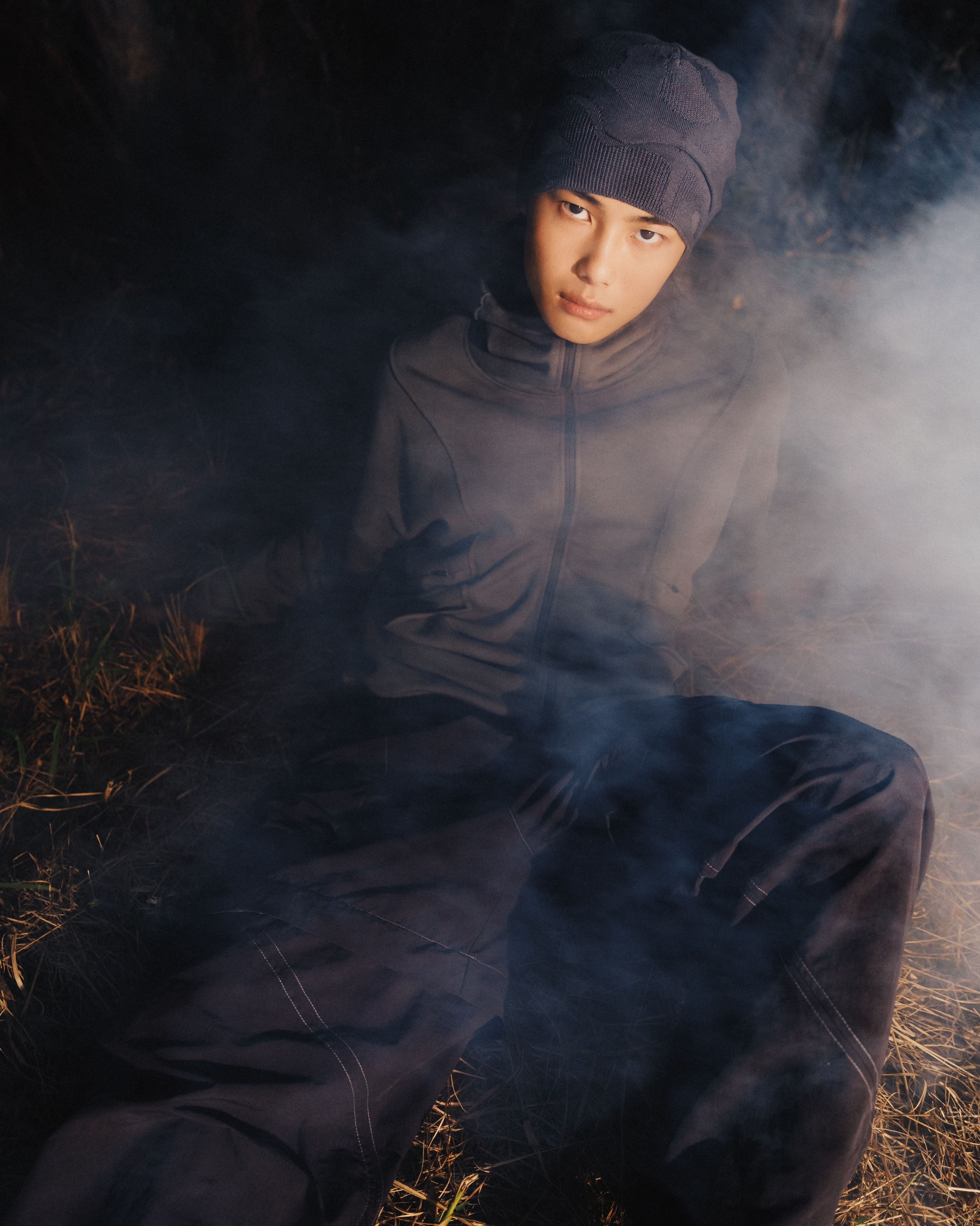 nozzle quiz®｜Deconstructed Hoodie (Black/Iron)