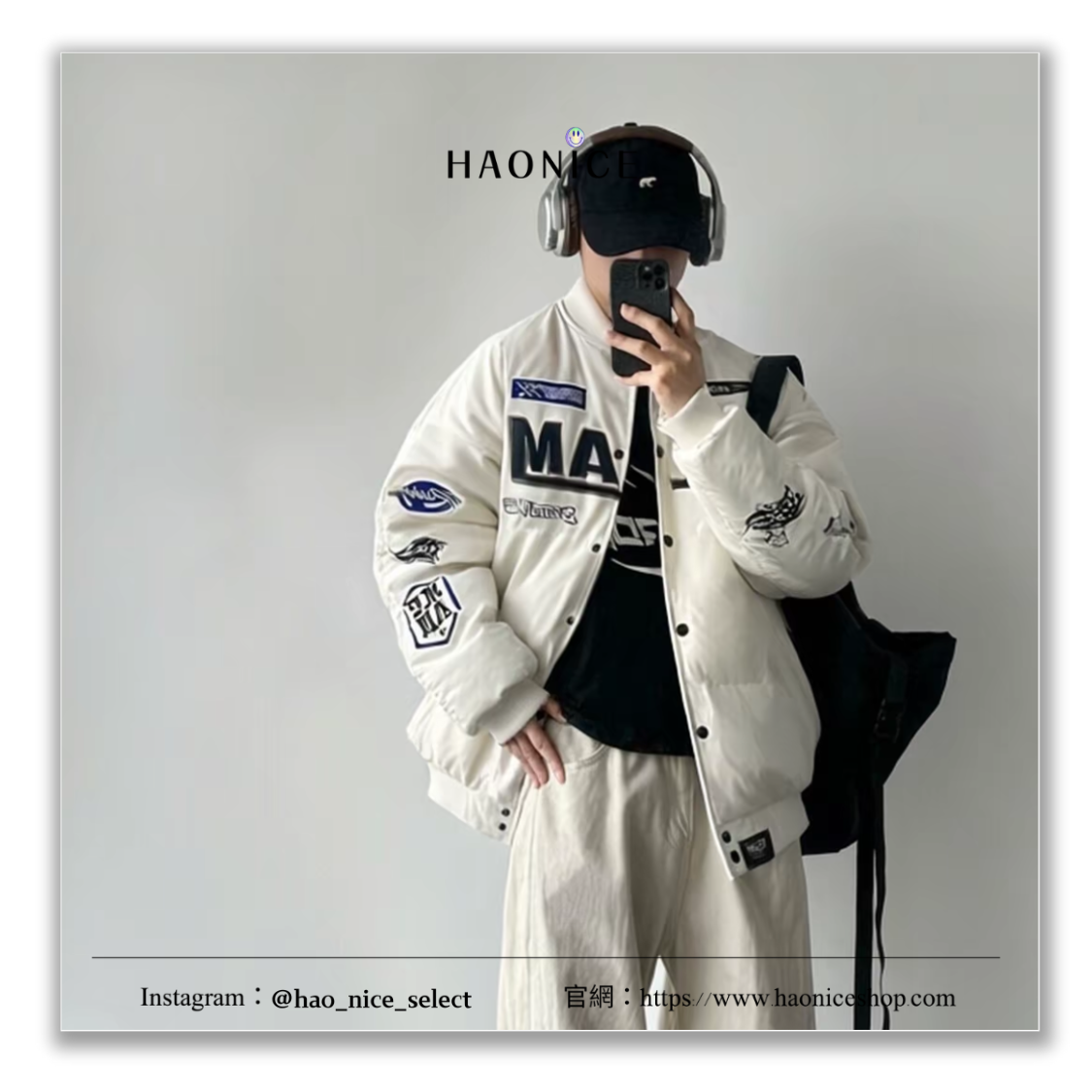 【HAO NICE】街頭感十足⚡️多元素 復古賽車服 PU皮革 賽車外套 棒球外套 麵包服