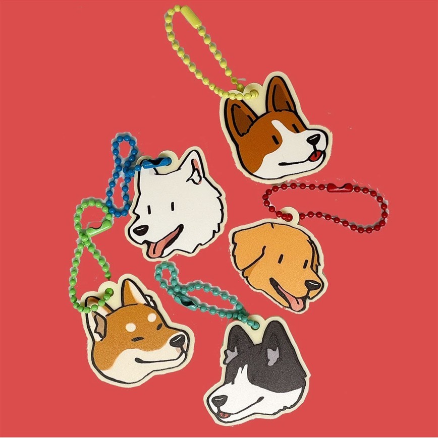 泰國插畫品牌zky.studio|狗狗大頭吊飾