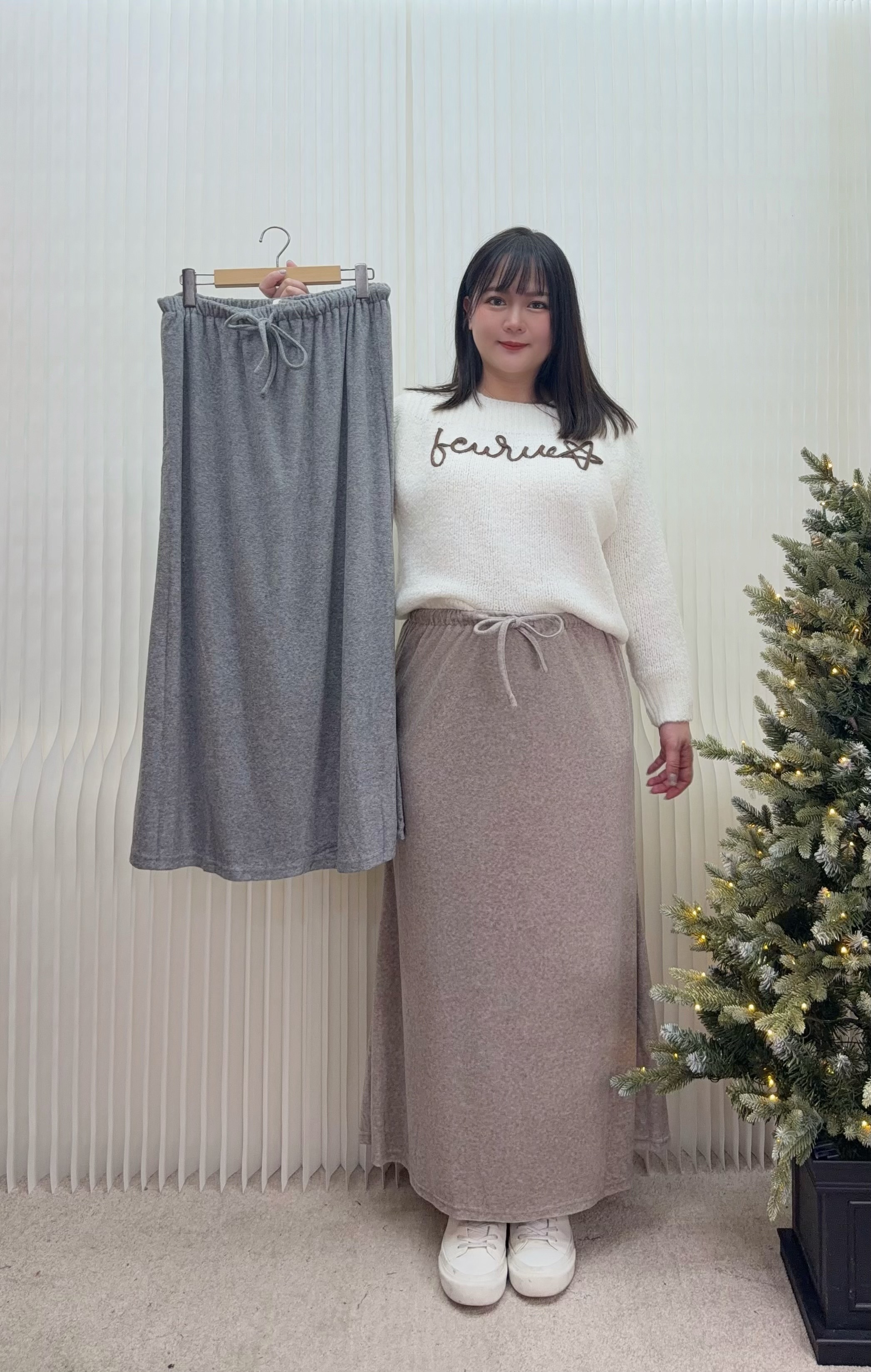 31.毛呢抽繩魚尾裙