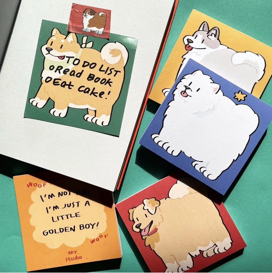 泰國插畫品牌zky.studio|狗狗系列便條紙