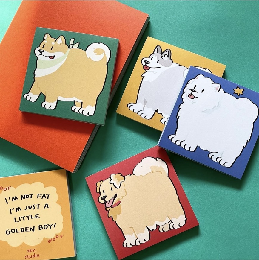 泰國插畫品牌zky.studio|狗狗系列便條紙