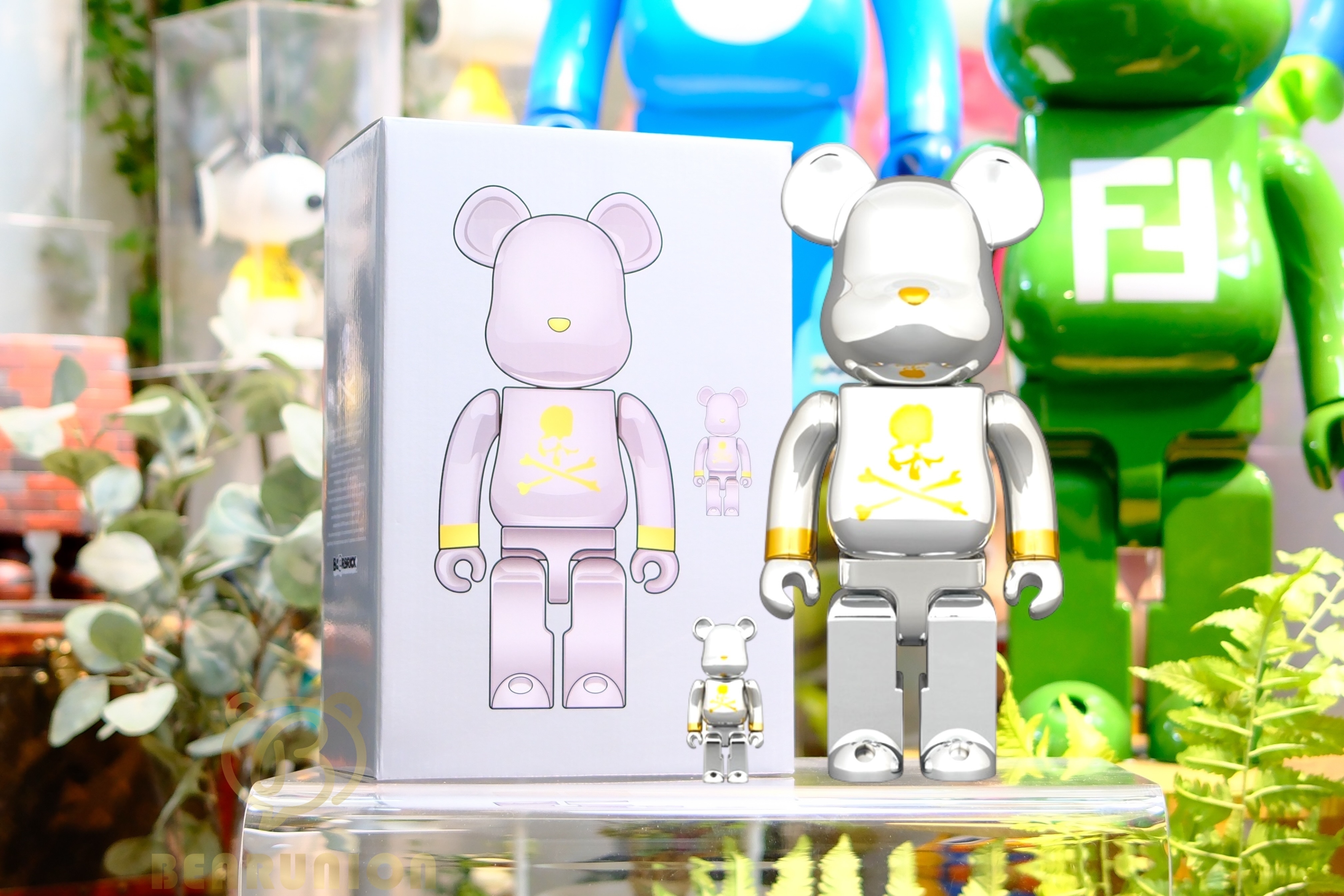 🥇現貨🥇Bearbrick 400% 100% mastermind sliver