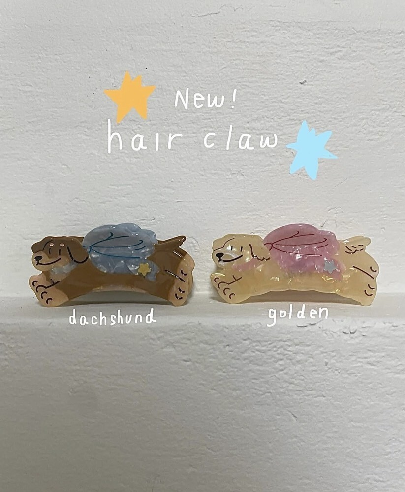 泰國插畫品牌zky.studio|狗狗造型髮夾