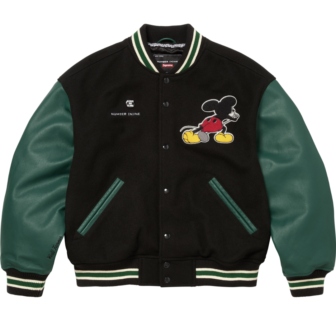 SUPREME NUMBER (N)INE MICKEY VARSITY JACKET 棒球外套 (2色)
