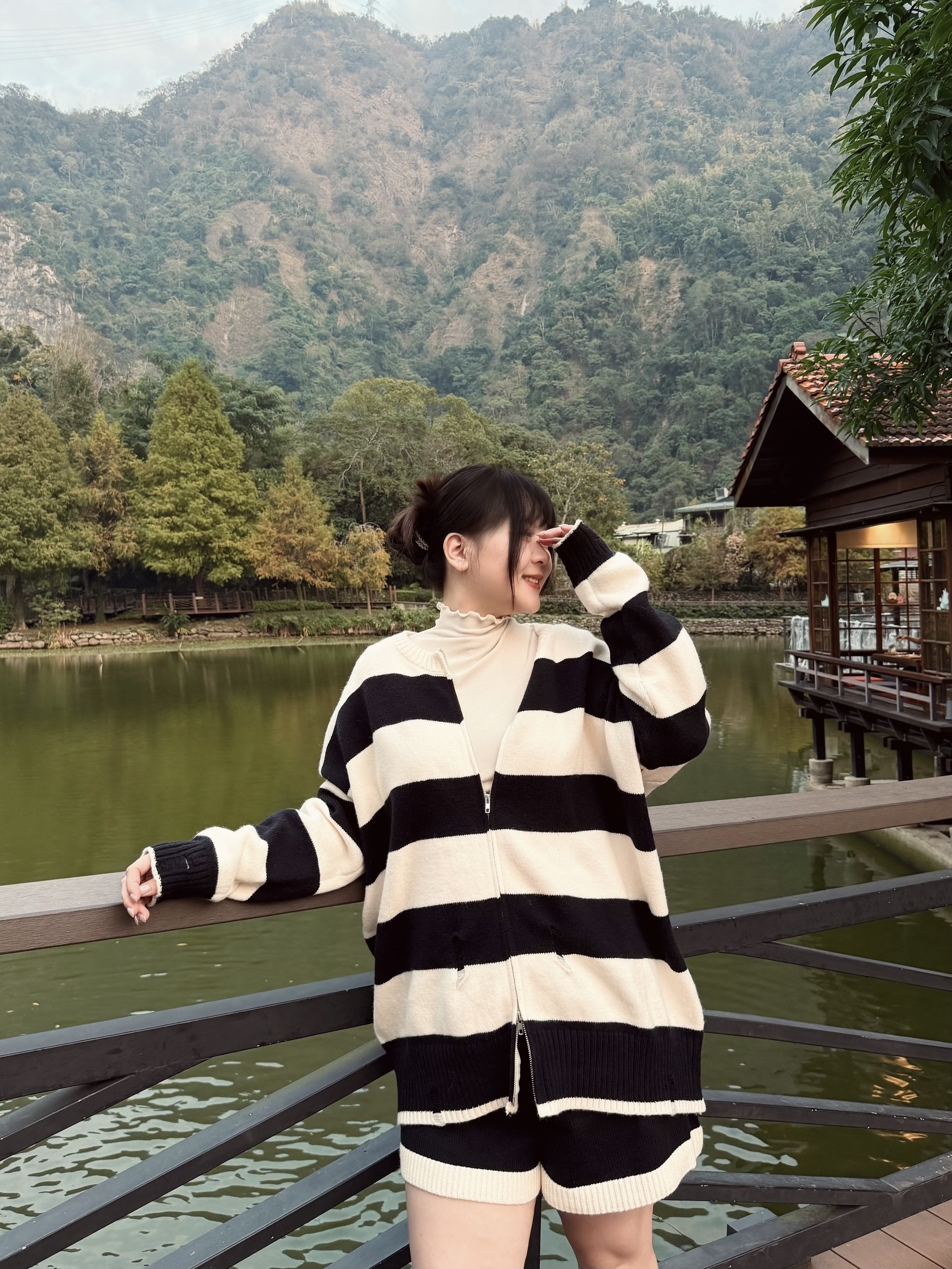 22.條紋針織套裝