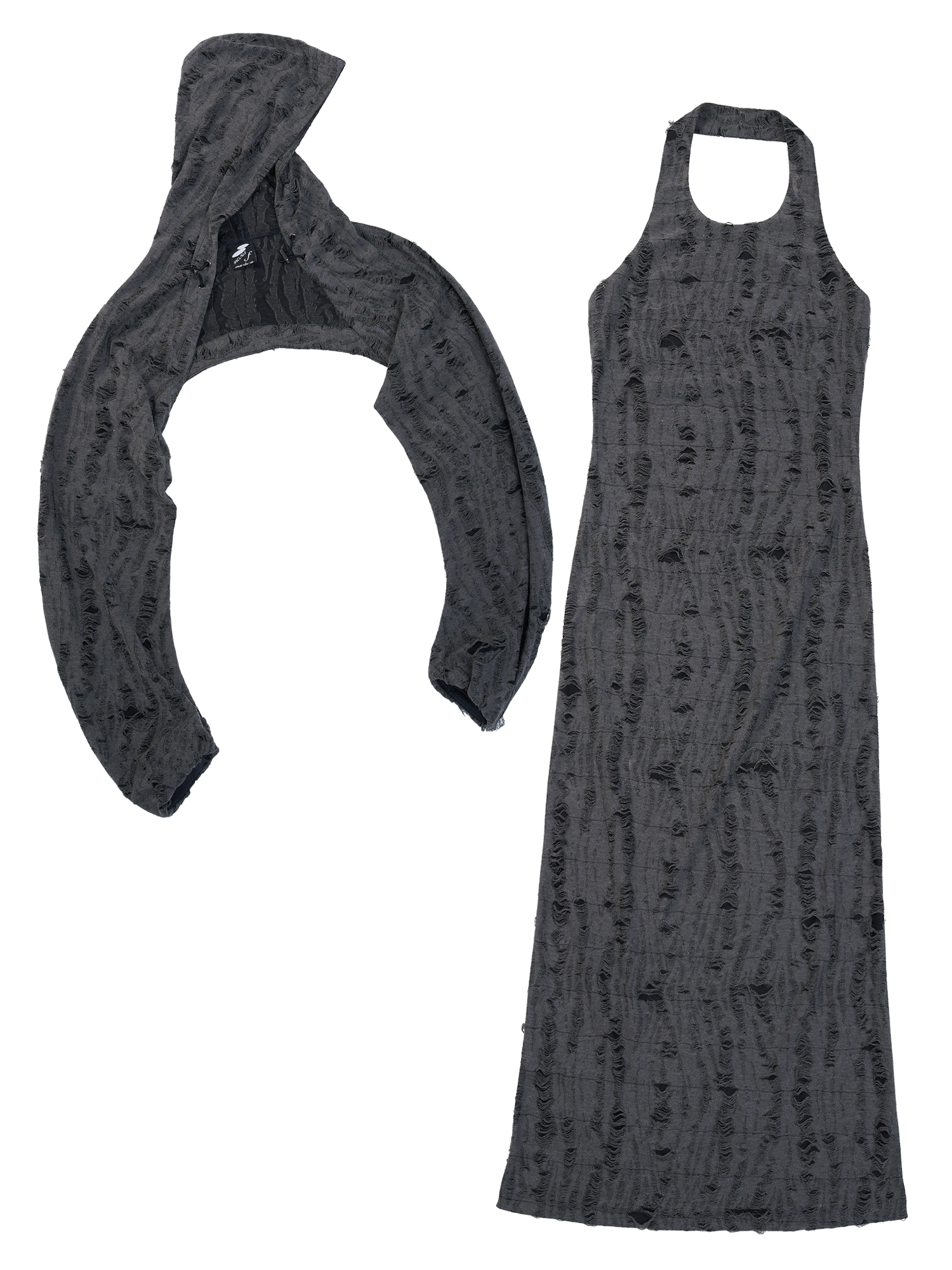 TWO-PIECE SLIM FIT “WIERD” LONG DRESS
