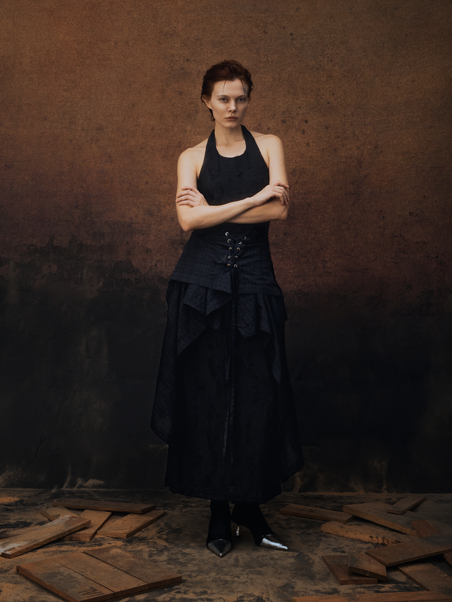 TWO-PIECE SLIM FIT “WIERD” LONG DRESS