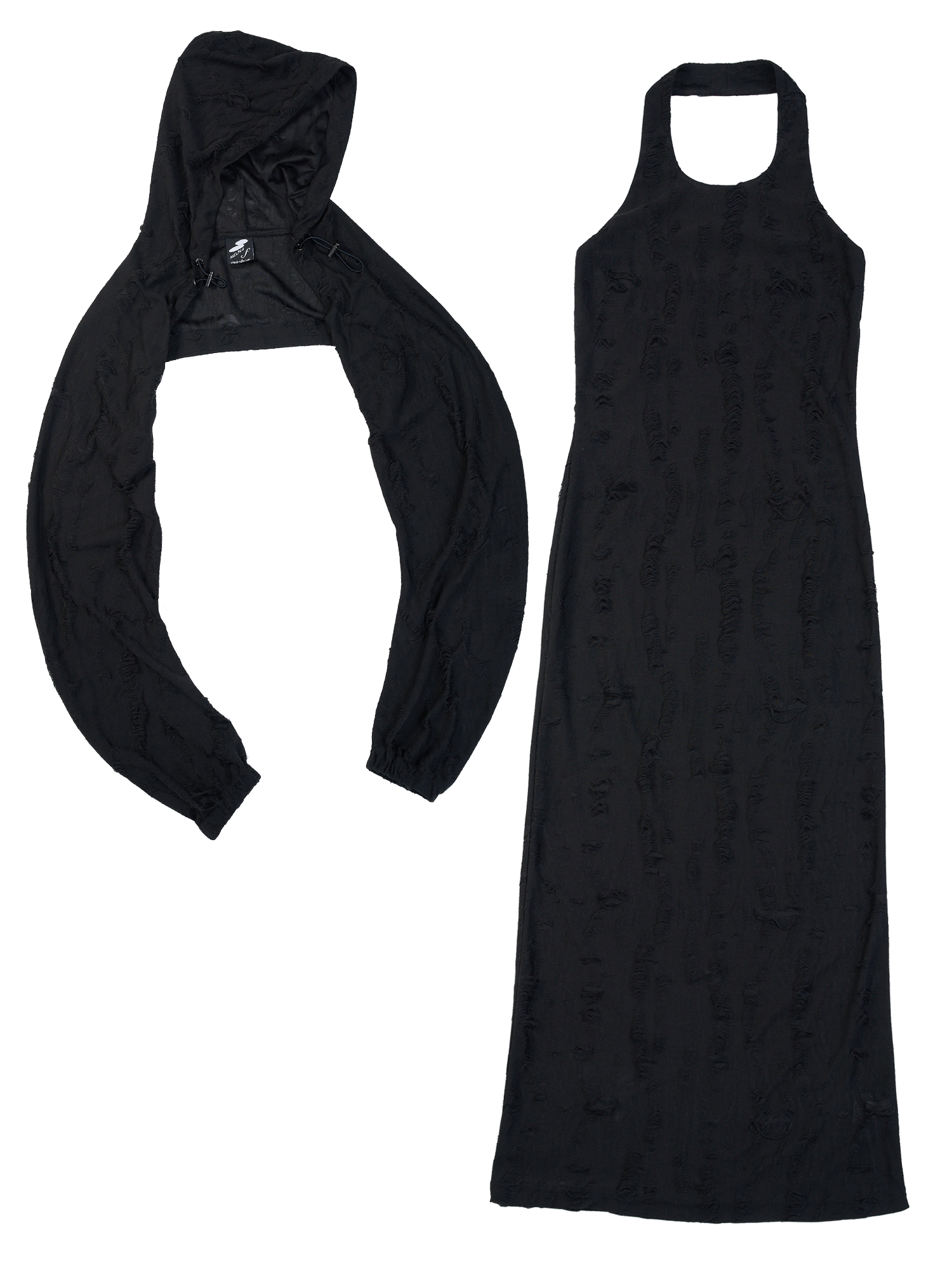 TWO-PIECE SLIM FIT “WIERD” LONG DRESS