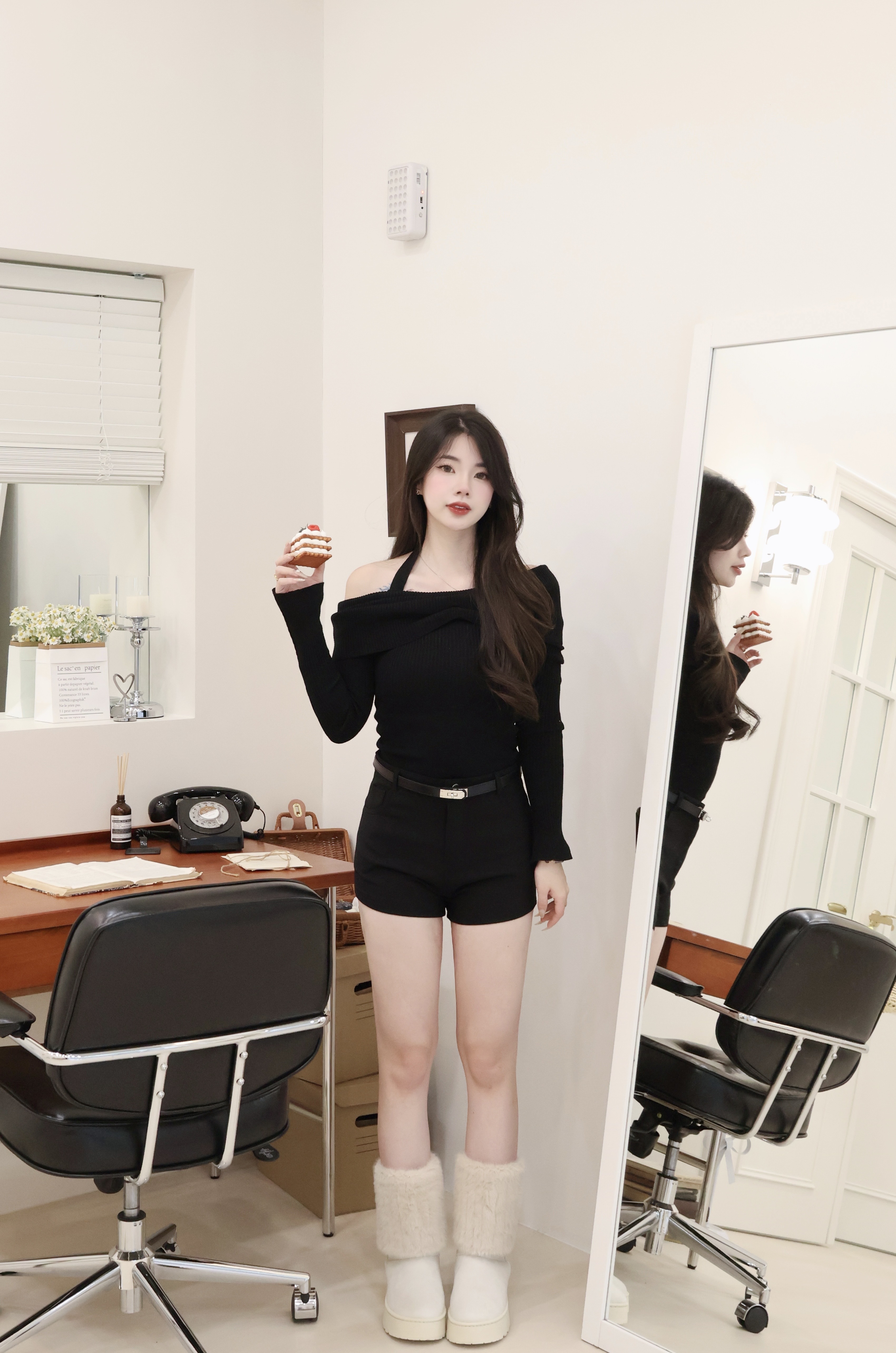 氣質西裝短褲(送皮帶✨