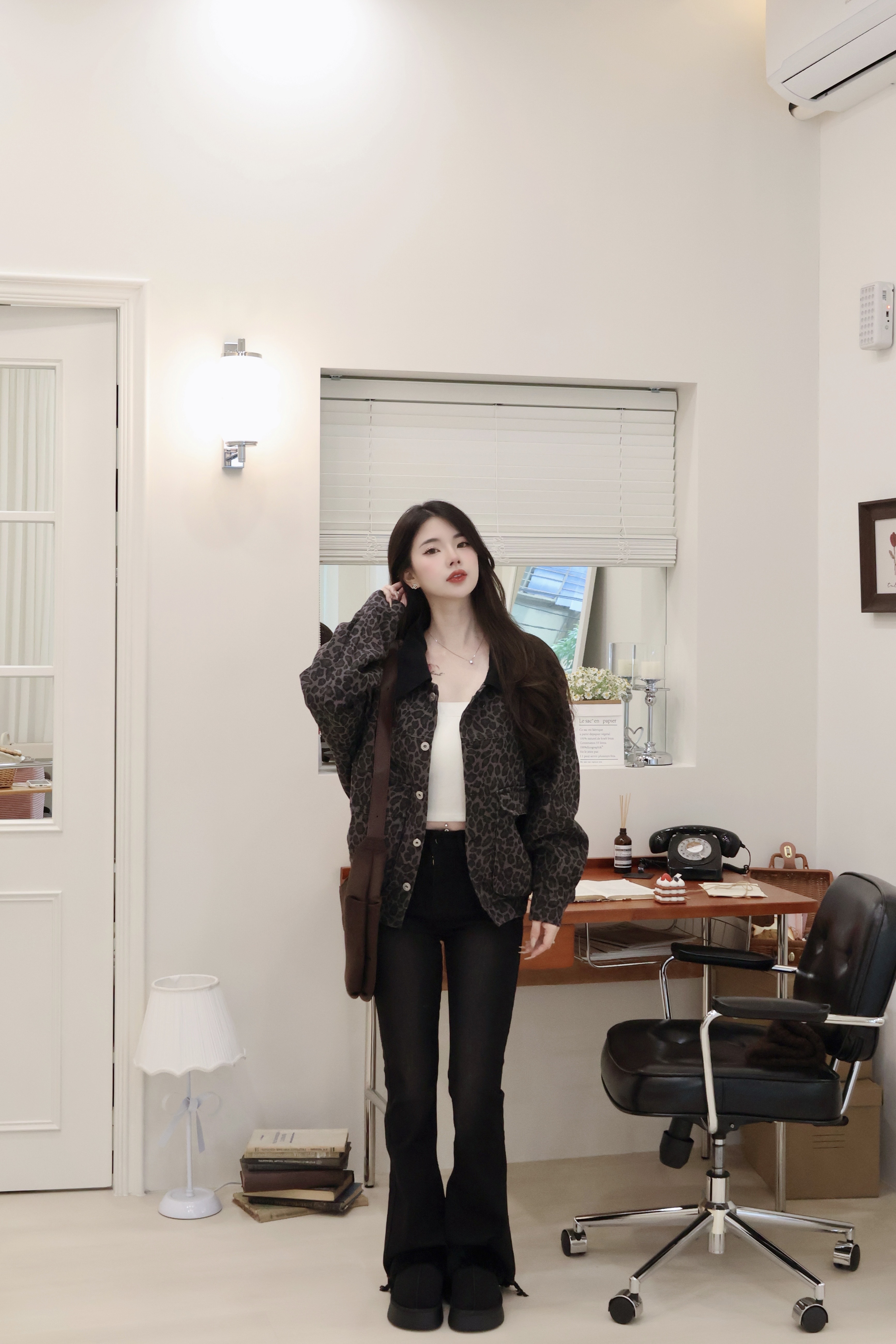 逆天長腿🤎喇叭褲