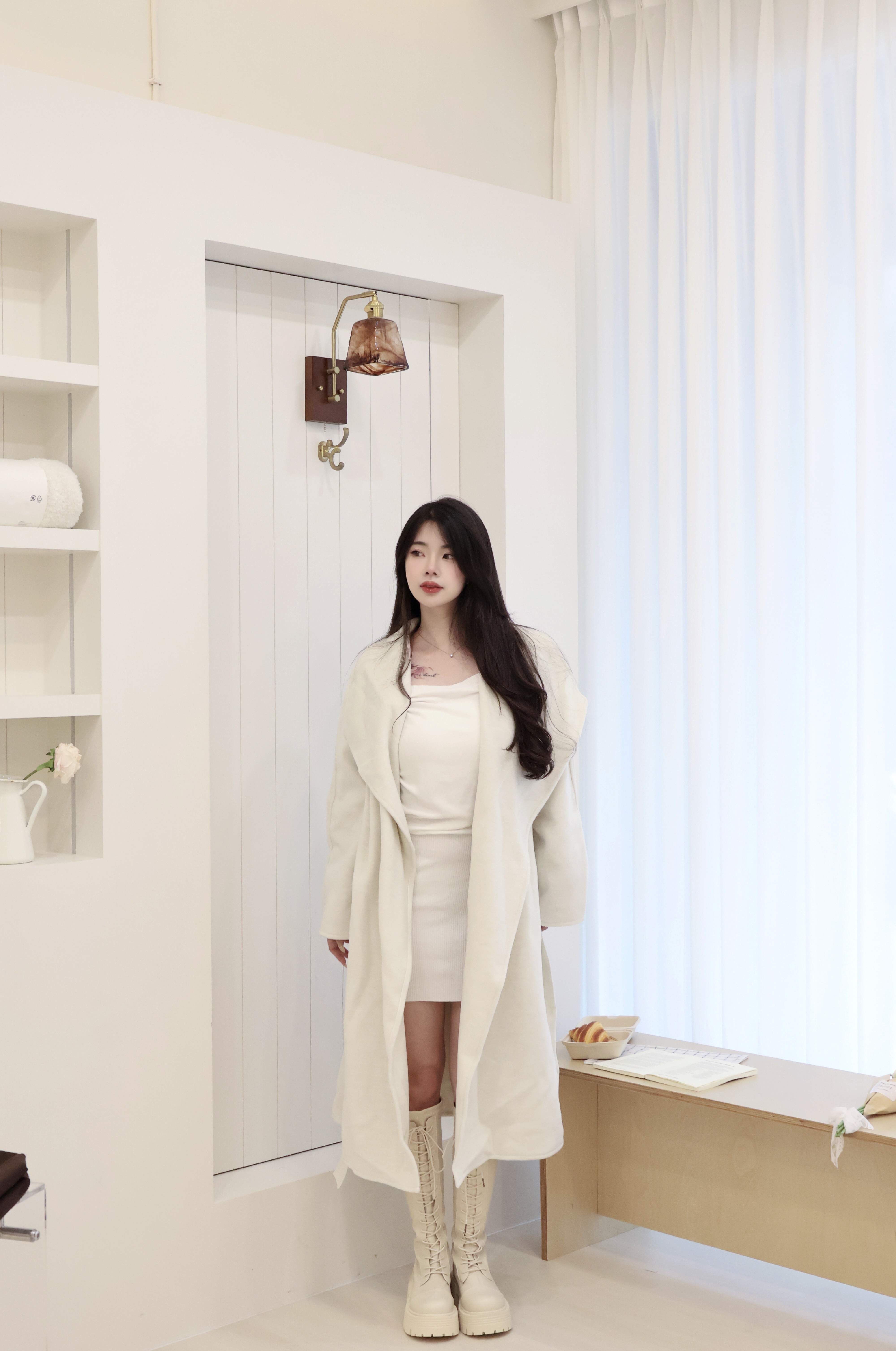 高質感👑富家千金翻領大衣