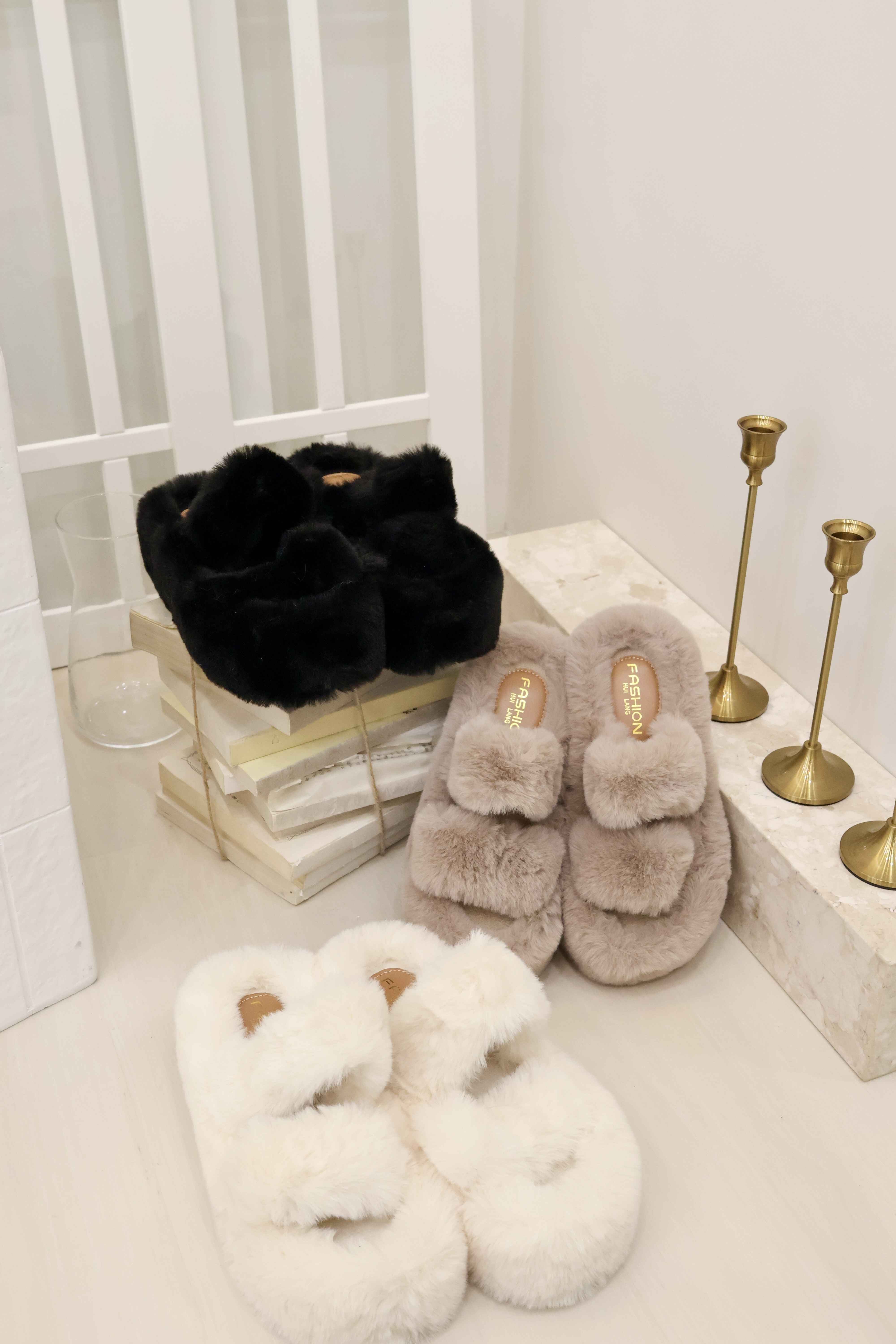 韓版厚底毛毛拖🐰