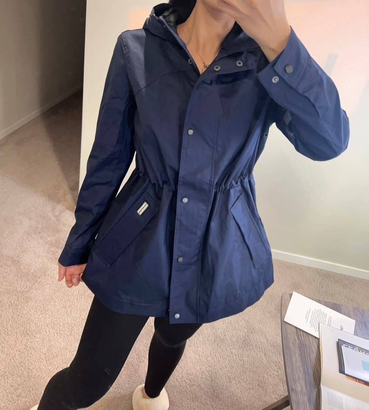 [USW] HUNTER NAVY WOMEN'S WATERPROOF WINDBREAKER, UZZ571 (UZZ571)