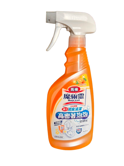 台北院|魔術靈高密泡馬桶清潔劑 柑橘消臭 噴槍瓶500ML(2入)