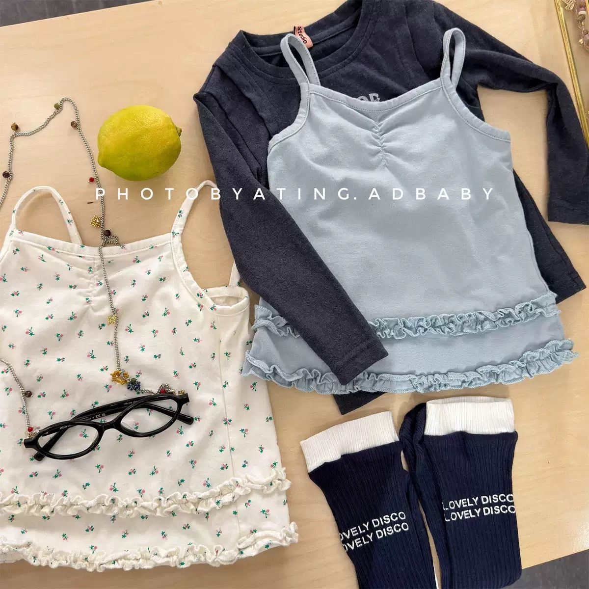 兩色浪漫花邊疊穿背心