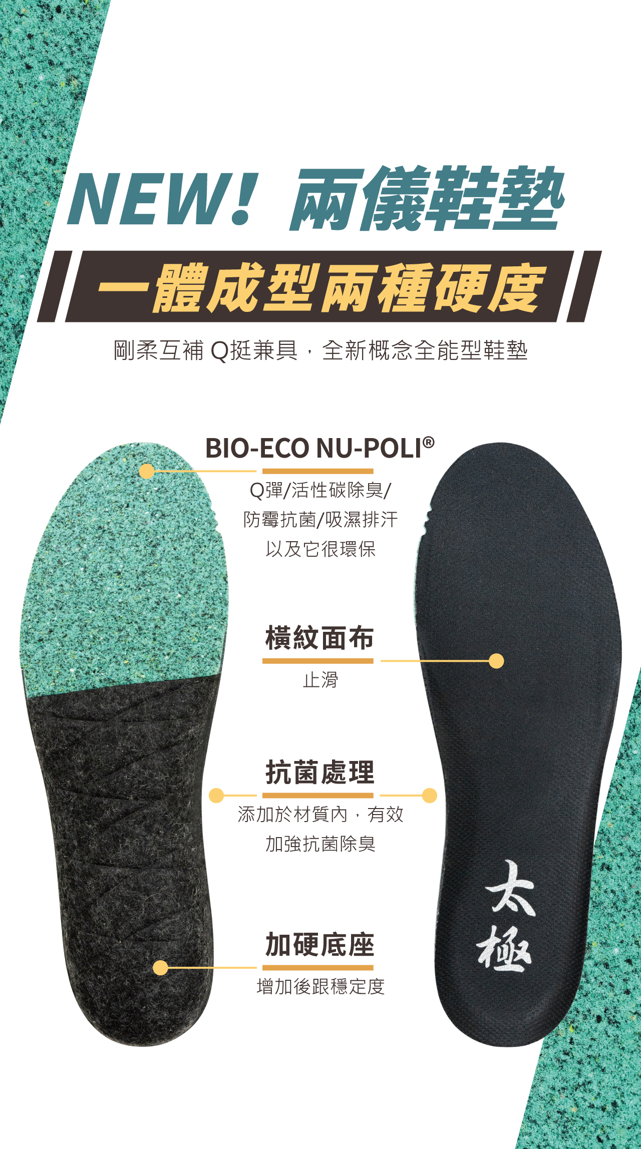 USTINI 我挺你健康鞋 - 克維拉防彈極地鞋 搭配兩儀鞋墊 一體成型2種硬度