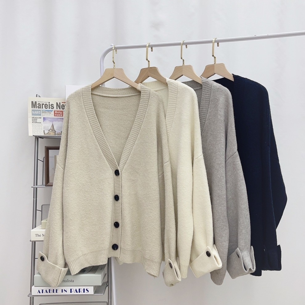 3315-袖反摺針織外套