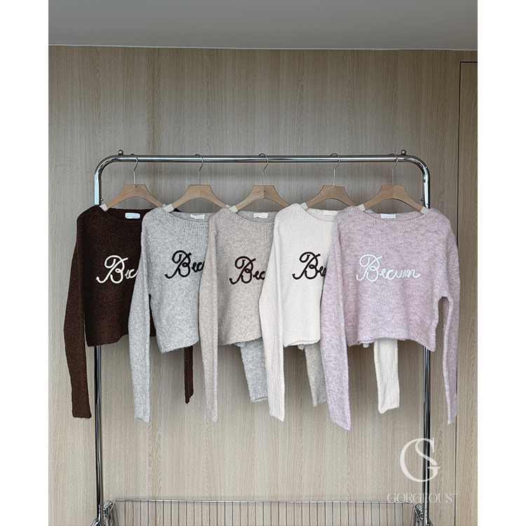 M12「軟糯糯立體英文邊毛衣」