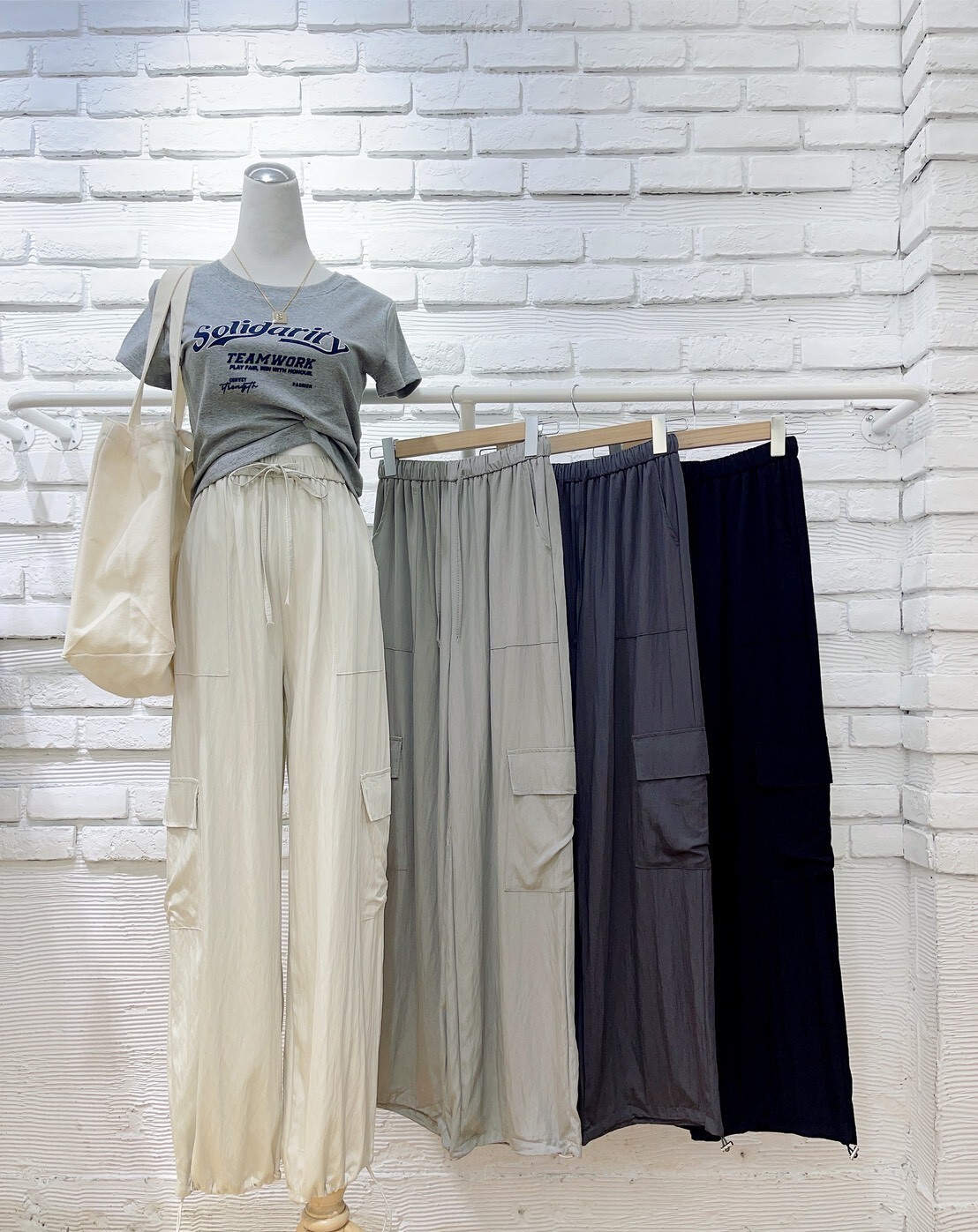 92095-天絲棉工裝褲