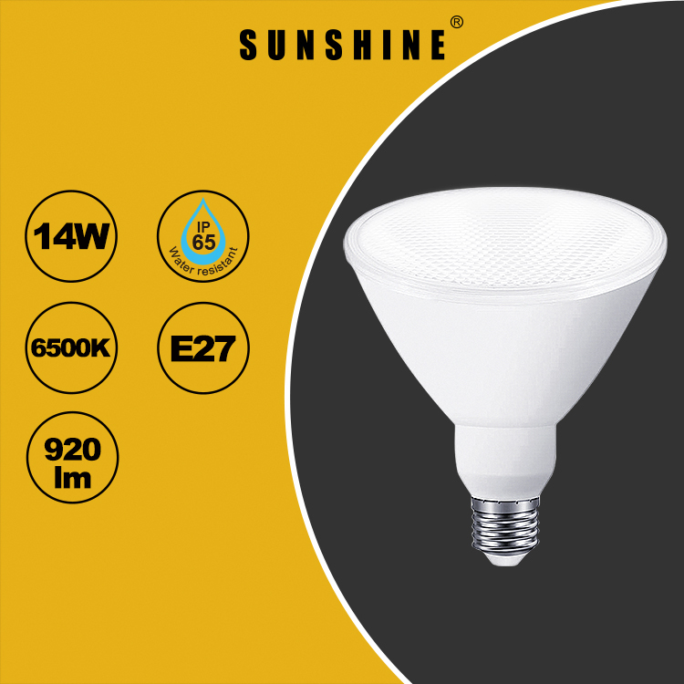 LED燈膽(PAR38射膽) IP65 14W E27大螺頭 白光6500K / 黃光3000K LPAR38D-14D/W