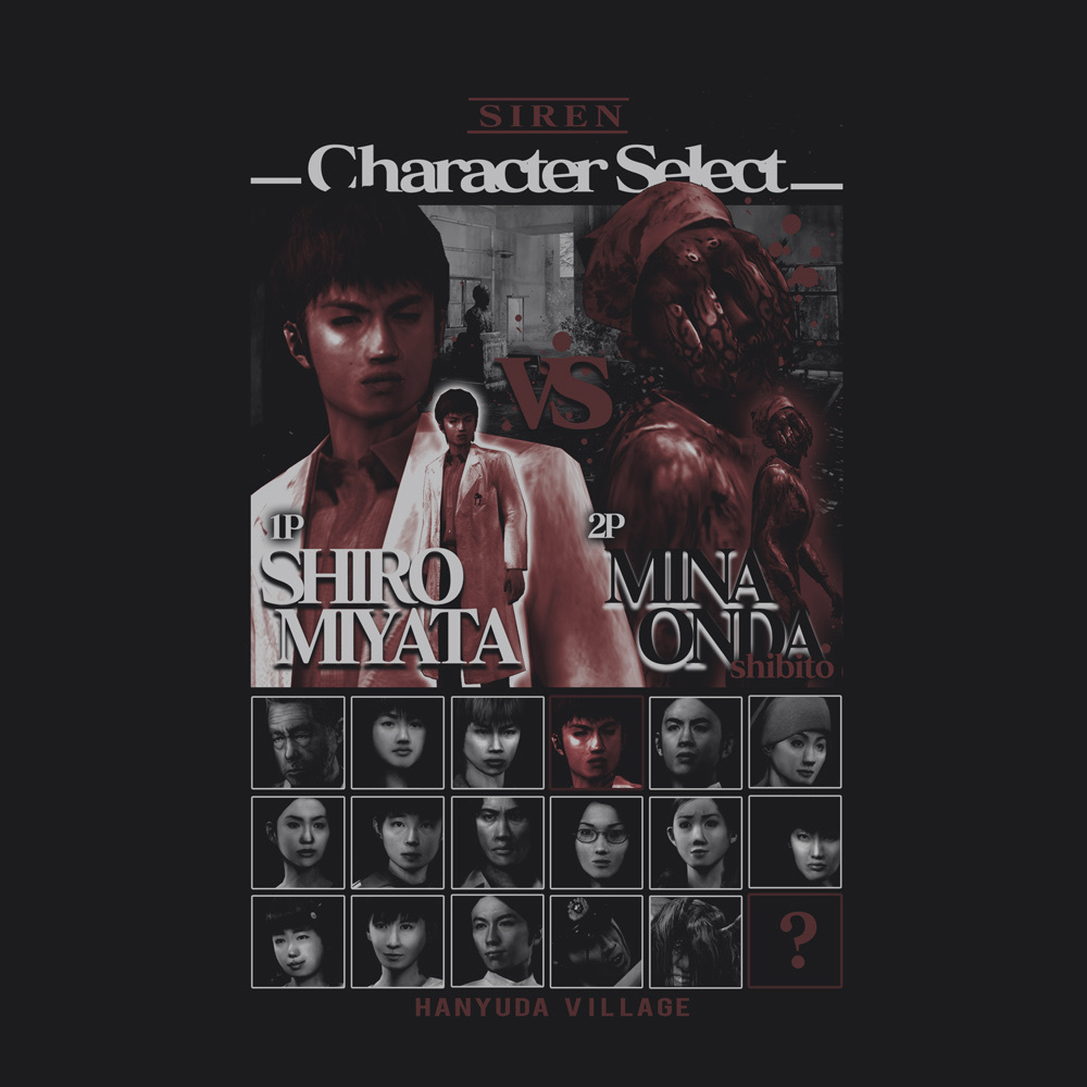 Cospa 011226 SIREN character select Tシャツ [SIREN] BLACK