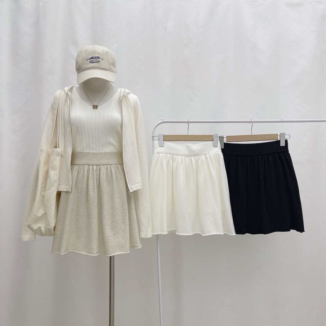 238-羊毛捲邊針織短裙