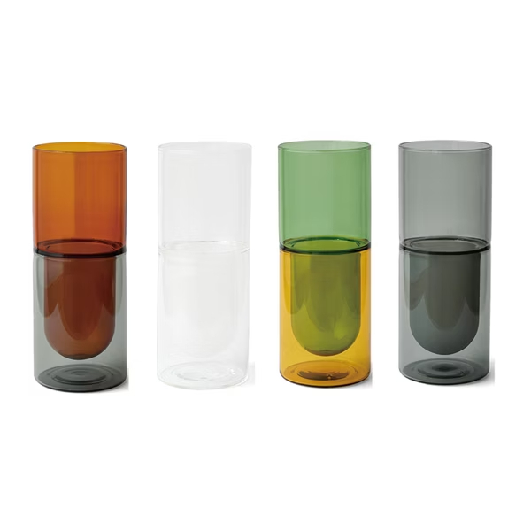 amabro-TWO TONE DW 雙層玻璃花瓶，雙層玻璃構造，層次感升級