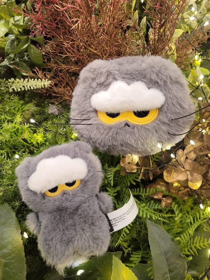 GD愛貓 Zoa 慵懶系毛絨臉臉零錢包吊飾/迷你毛絨公仔鑰匙吊飾