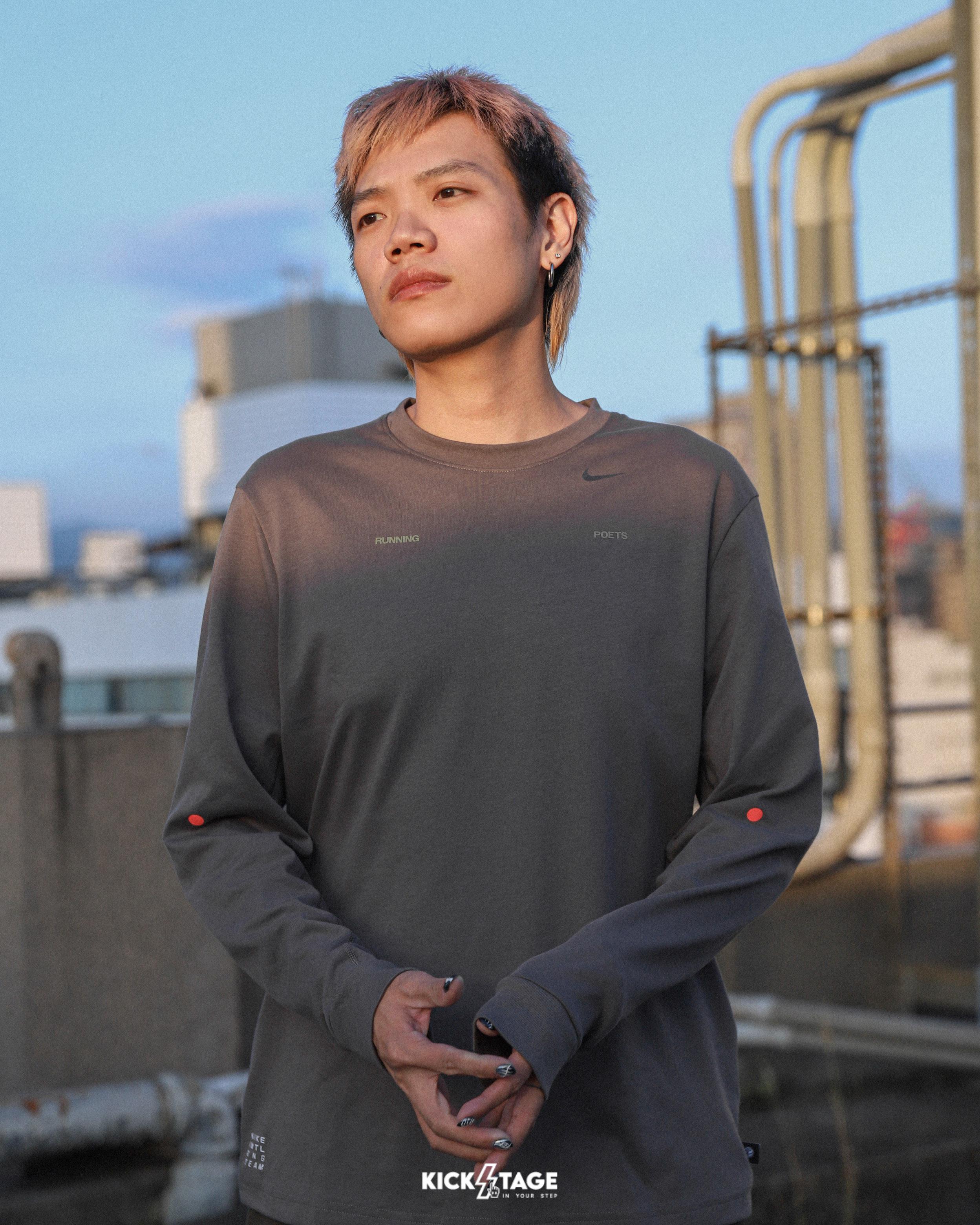 男款 NIKE DRY PRIMARY TEE 岩灰 印花 小標 速乾 訓練 長袖 長T【IM9683-289】NKTF
