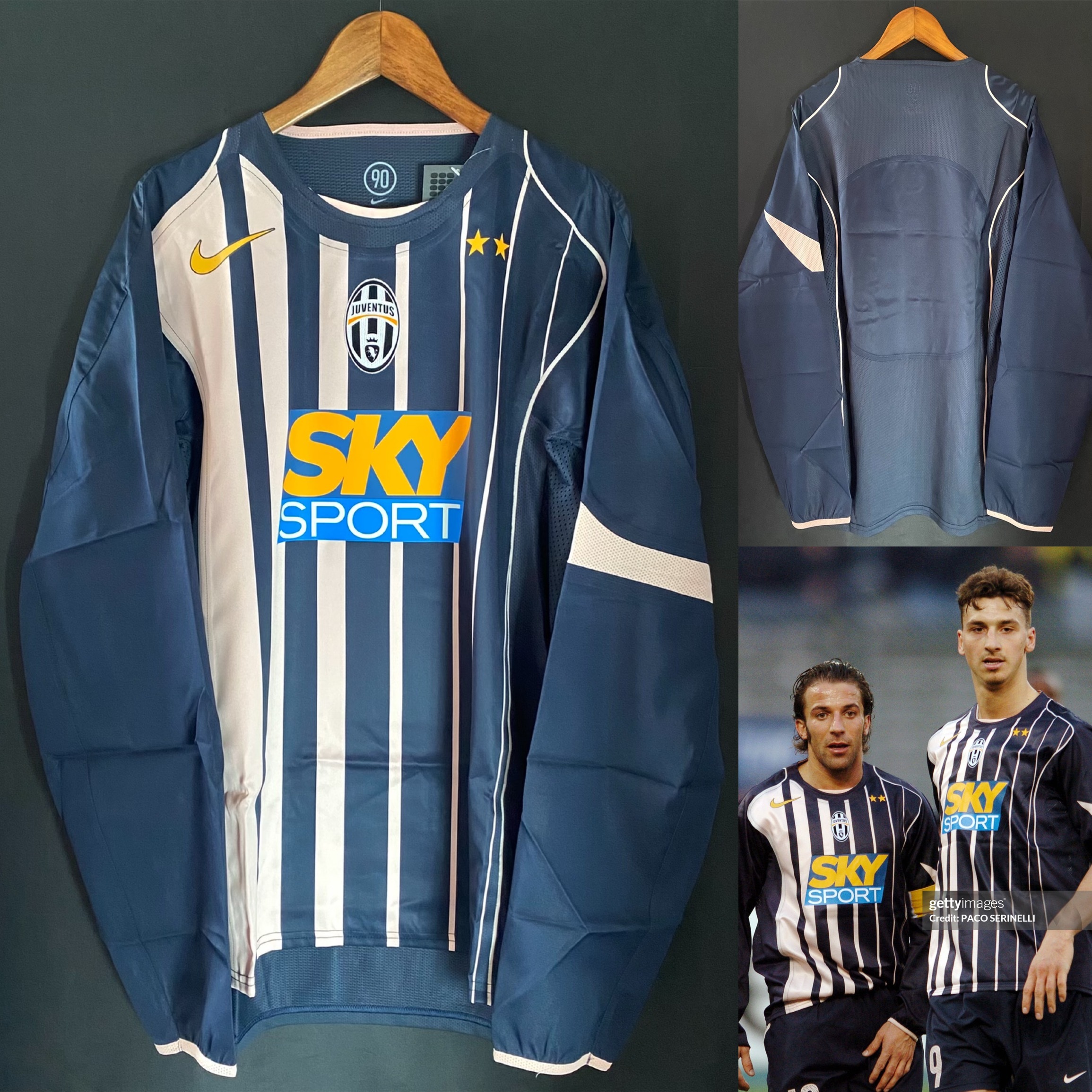 (Player Issue) Juventus 2004-2005 Nike L/S Away Player Issue Shirt