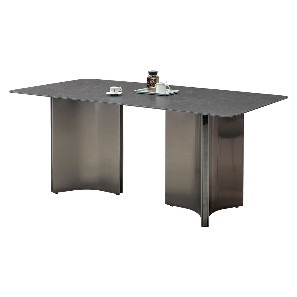 萊麗雅6尺造型岩板餐桌/長桌/會議桌