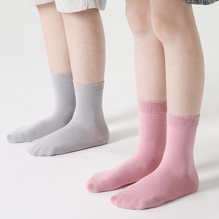 萊卡抗菌防臭素色襪(1-12y)