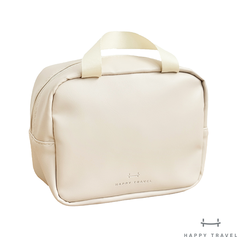 【HAPPY TRAVEL】快樂旅行 手提化妝包(2色可選)